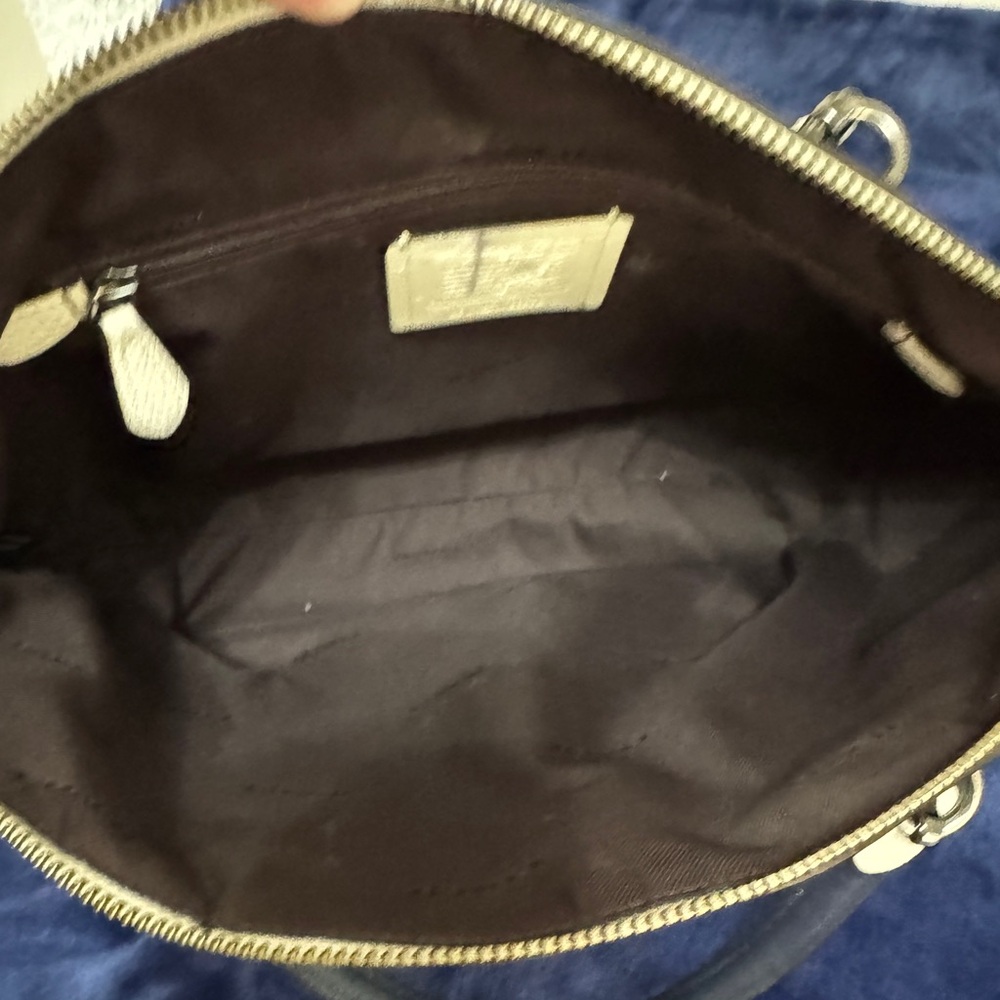 Coach Floral Prairie Satchel 2016 Chalk/Light Pebbled Leather Dust Bag & Tag - Picture 13 of 16